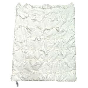 Pottery Barn Kids x LoveShackFancy Sweet Dreams Ruffle Bow Baby Quilt White NWOT